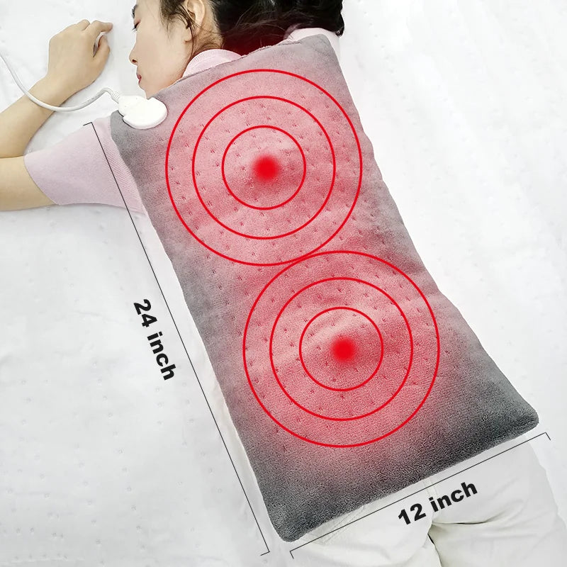 12x24'' Large Size Massage Heating Pad Heat Therapy Electric Heated