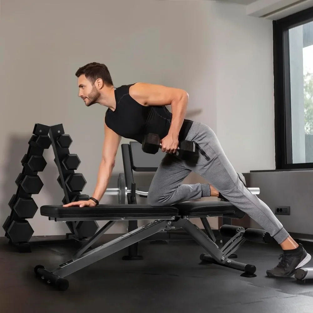 Adjustable/Foldable Utility Weight Bench for Home Gym