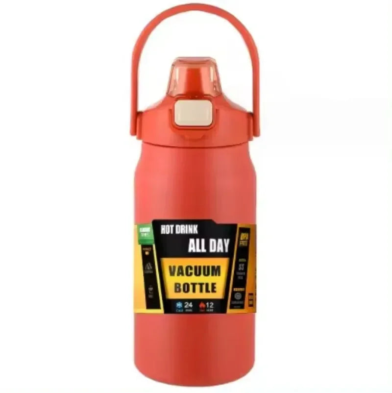 Insulated Stainless Steel Wide Mouth Water Bottle with Flex Straw
