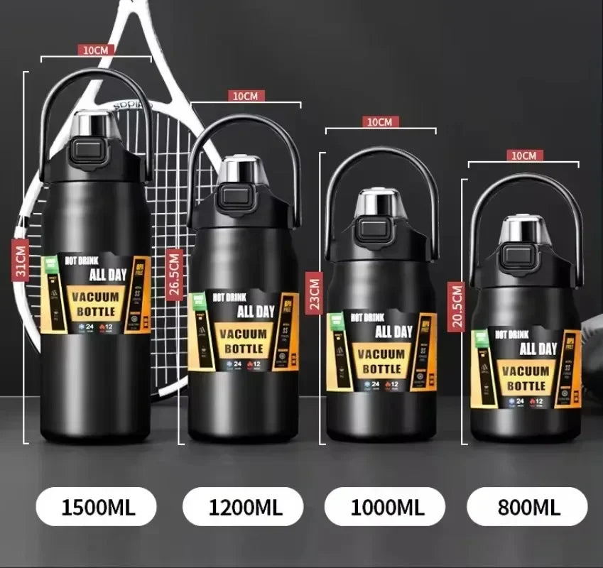 Insulated Stainless Steel Wide Mouth Water Bottle with Flex Straw