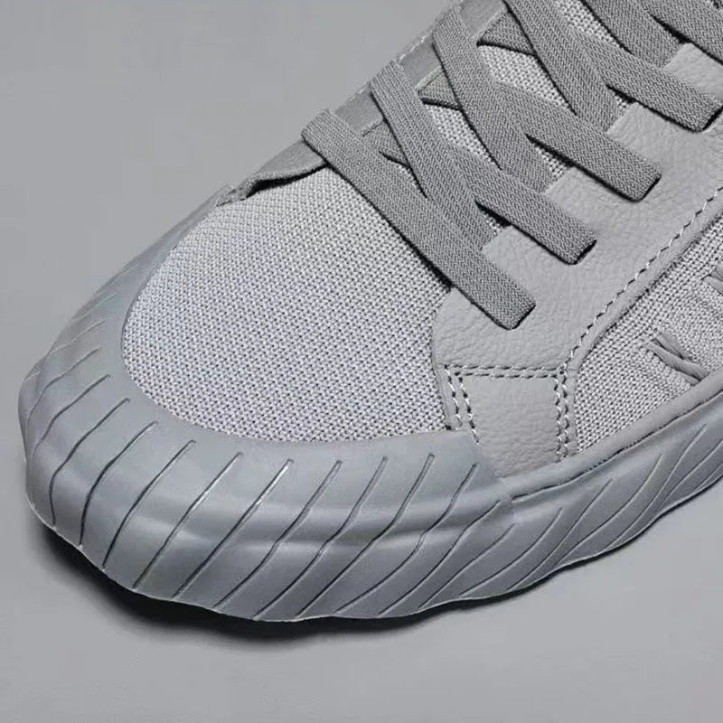 Men Breathable Sneakers Casual Lightweight Round Head Solid Colour Non-slip