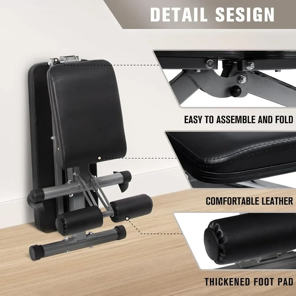 Adjustable/Foldable Utility Weight Bench for Home Gym
