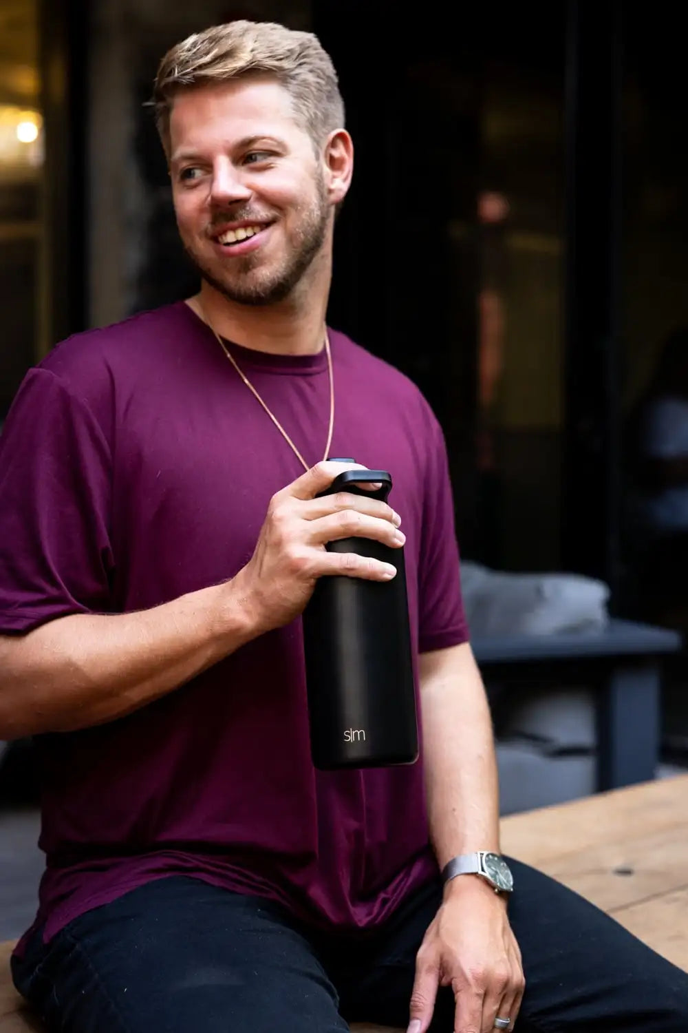32 fl oz Stainless Steel Summit Water Bottle with Silicone Straw