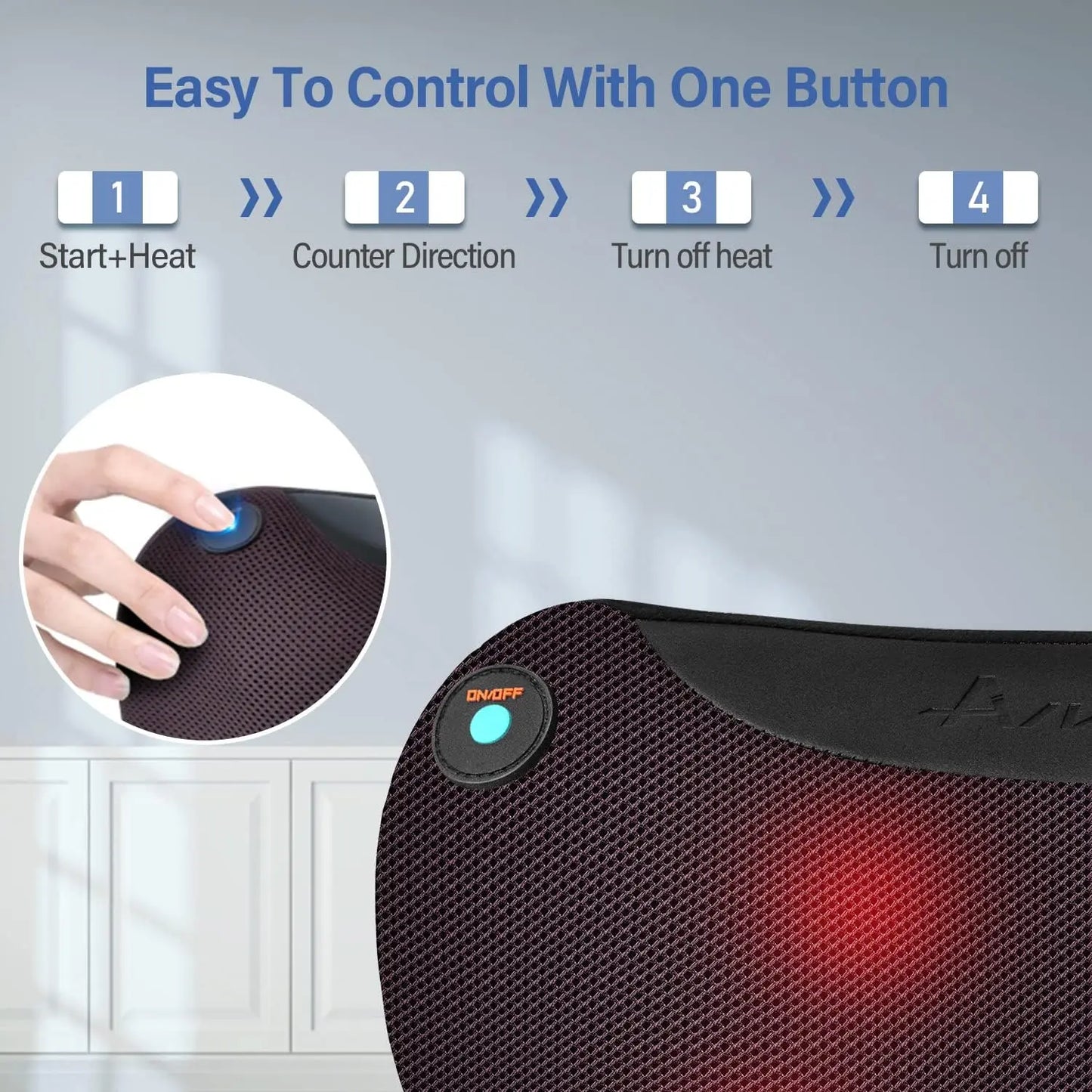 Shiatsu Neck and Back Massager with Heat, Massage Pillow