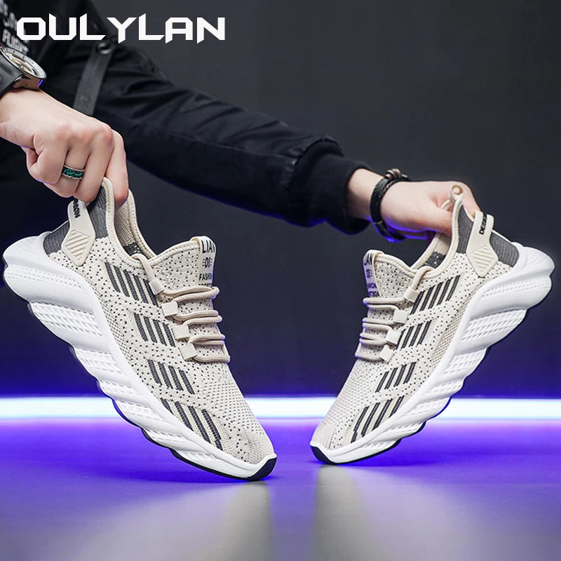 Men Running Shoes, Outdoor Sports Breathable Sneaker Comfortable Casual Shoes