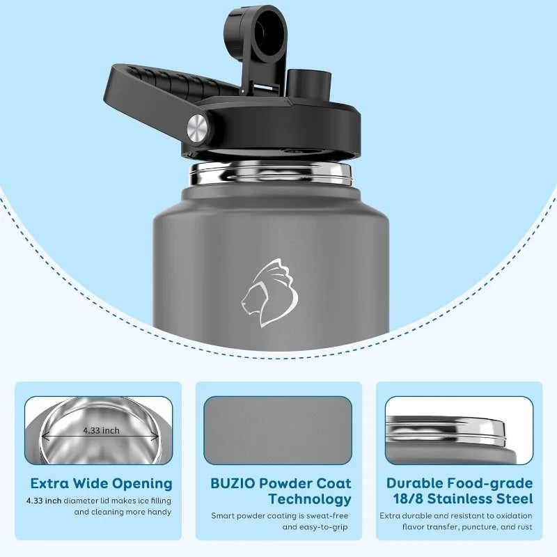 BUZIO 1 Gallon Vacuum Insulated Water Bottle