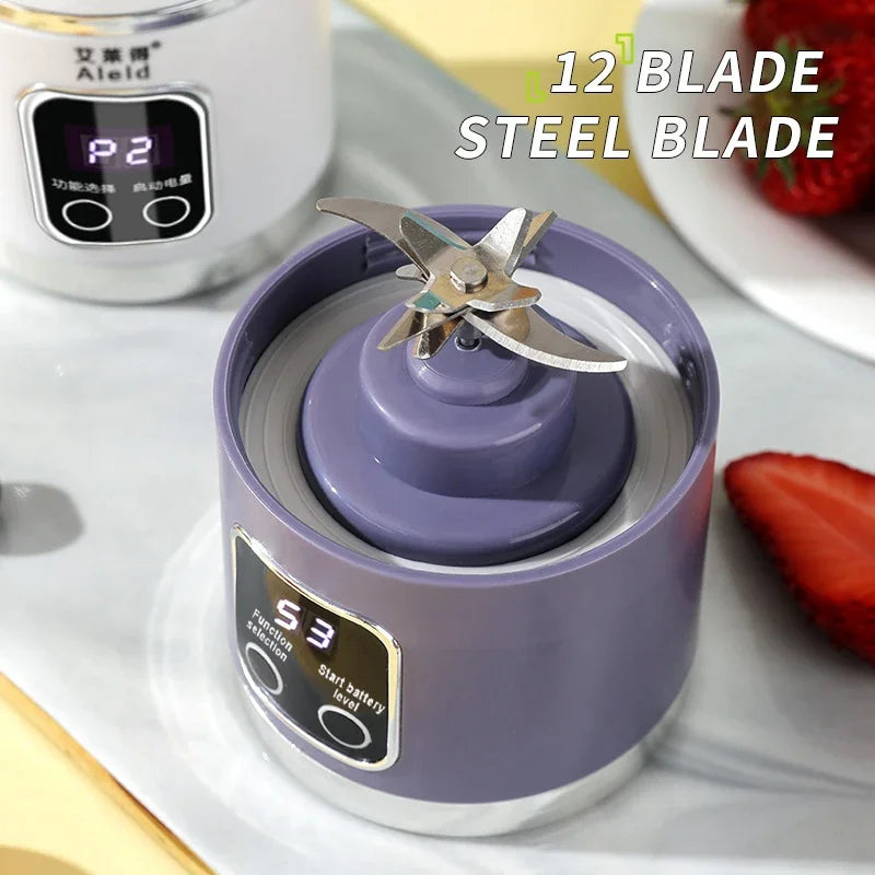 Portable Fruit Juice Blender Small Juicer 12 Blade Juicer Cup