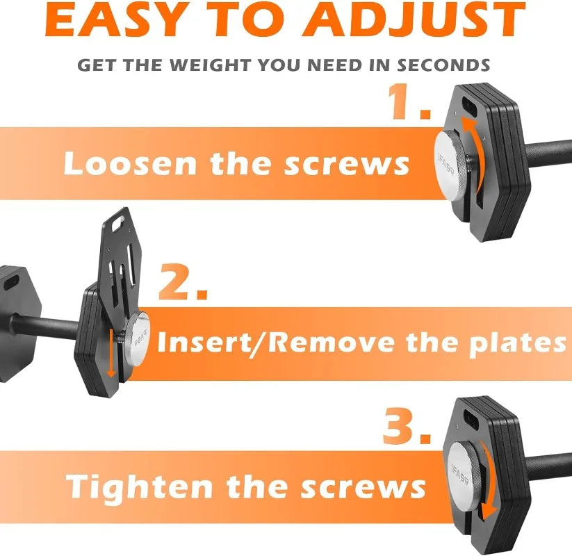 Adjustable Dumbbells 50LB Single Dumbbell 9 in 1 Free Weights