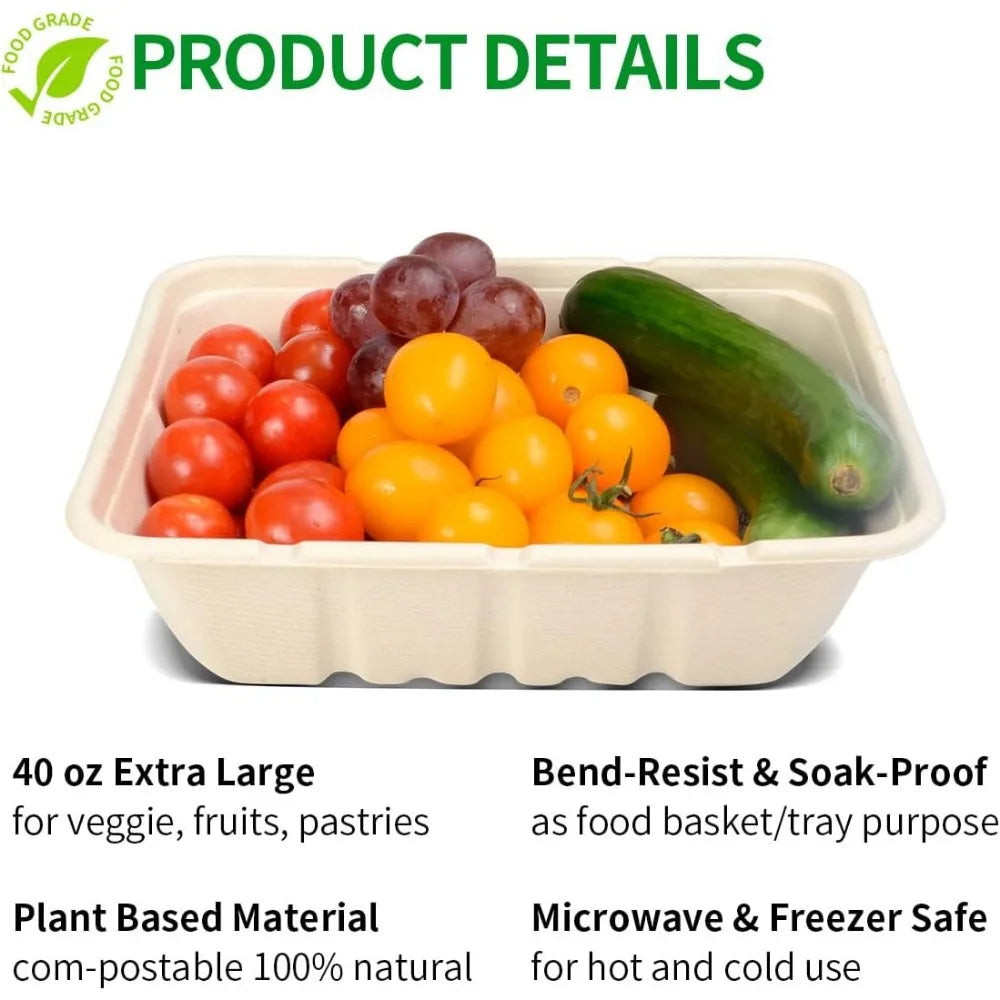 50 Pack 32 Oz Paper Bowls with Lids