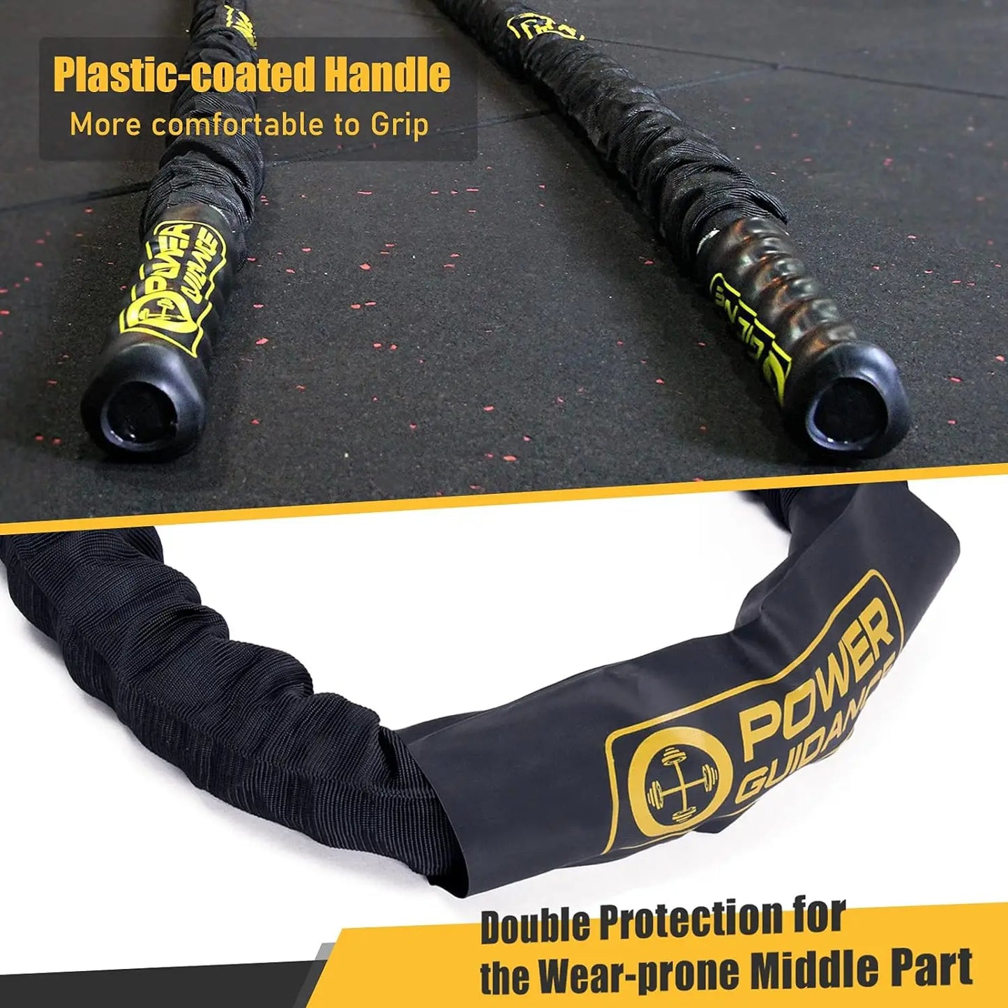 Battle Rope, 1.5/2 Inch Diameter Poly Dacron 30, 40, 50Ft