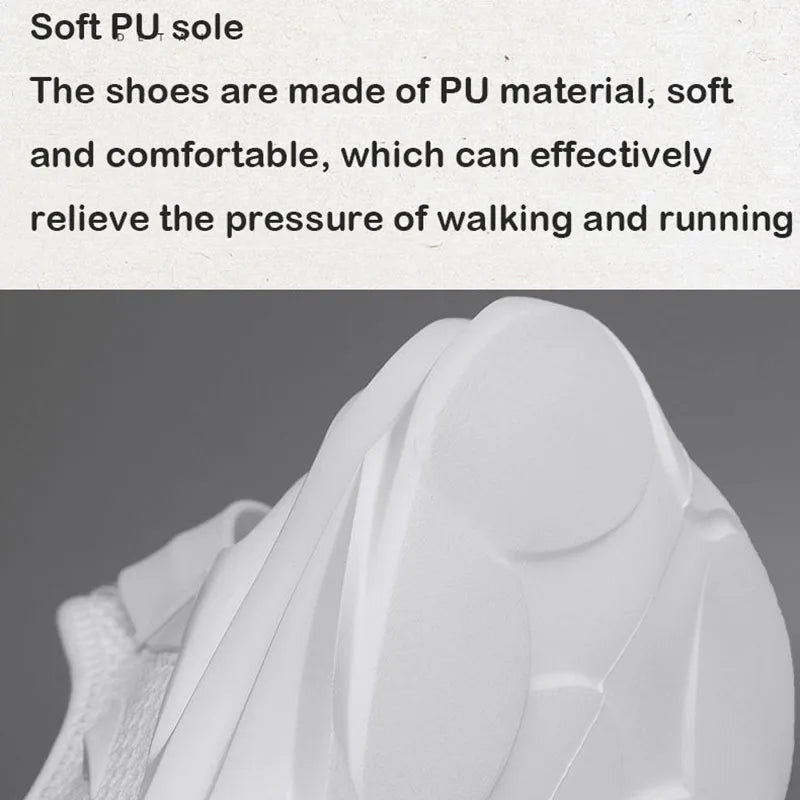 Oulylan Fashion Men Sport Running Shoes, Breathable Lightweight White/Black