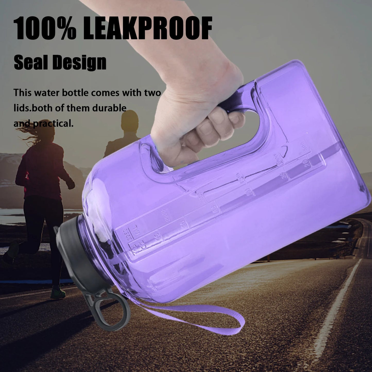 1 Gallon Portable Sports Water Bottle Leakproof Water Cup