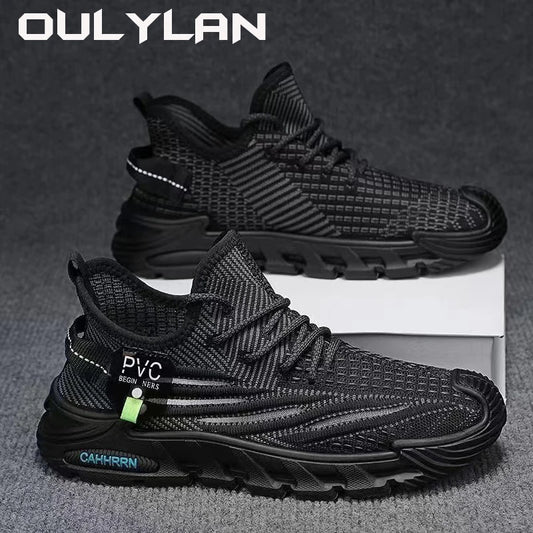 Men's Sneakers Fashion Sports Running Shoes Lightweight Breathable Knit Shoes