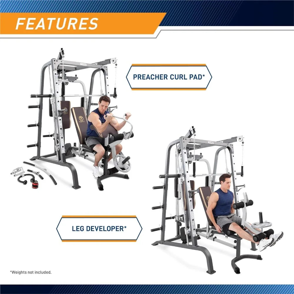 Pro Smith Cage Workout Machine Full Body Training Home Gym System