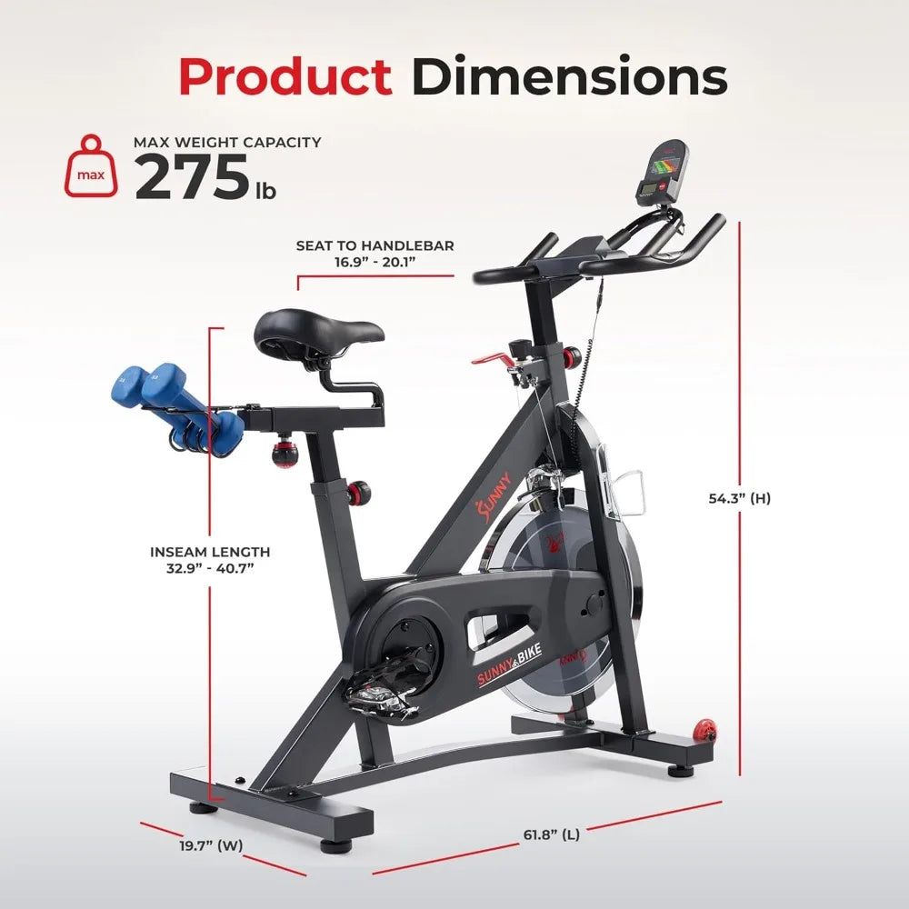 Pro Cycling Stationary Bike, 40LB Flywheel & 4-Way Adjustable Seat