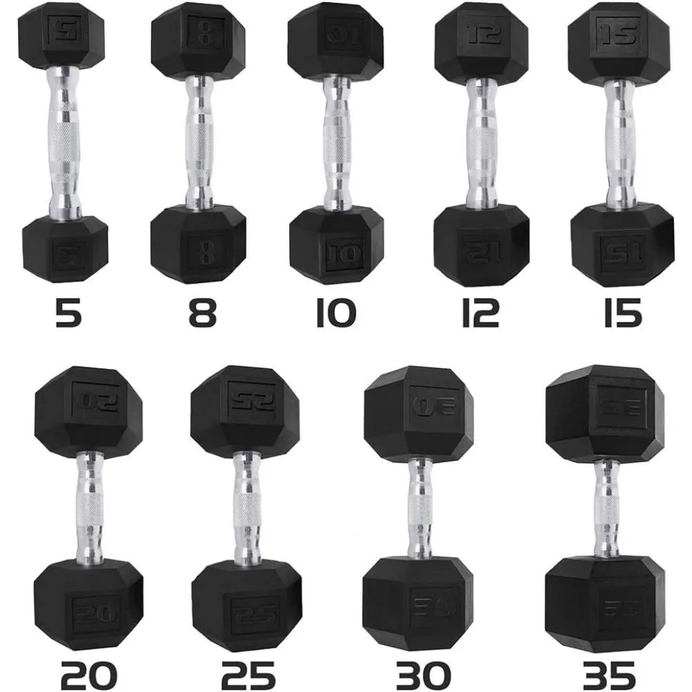 Dumbbells Set of 2 Exercise Free Weights Hand Hex Dumbbells