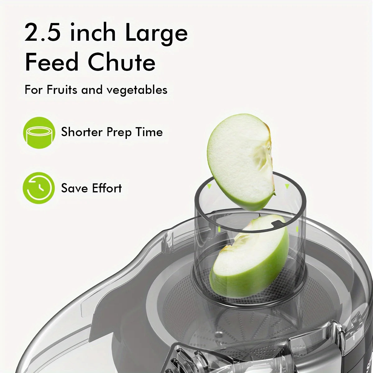 SiFENE Compact Centrifugal Juicer with 3-Speed Settings, Fast Juicer