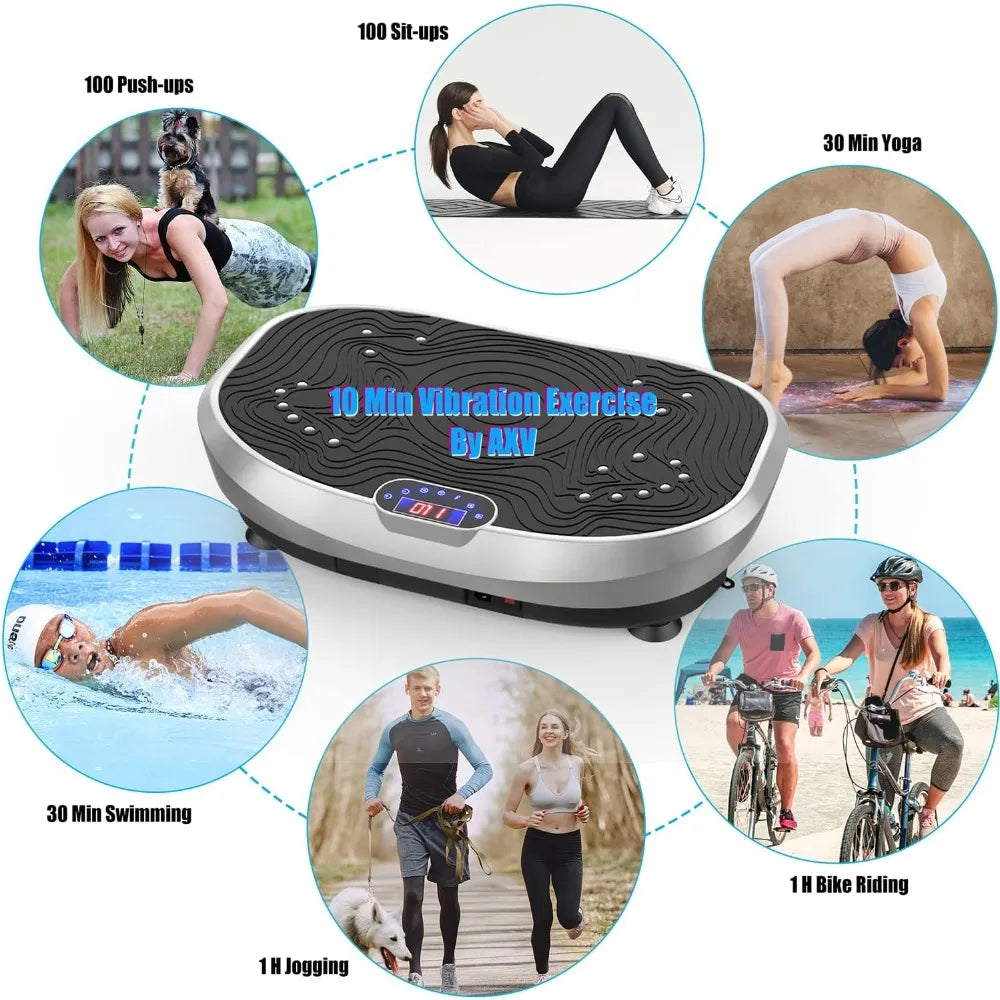 Vibration Plate Exercise Machine Whole Body Workout Power Vibrate Fitness Platform