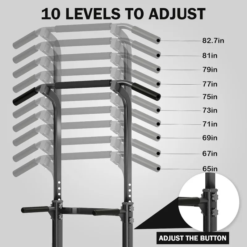 SogesPower Power Tower Dip Station Pull Up Bar