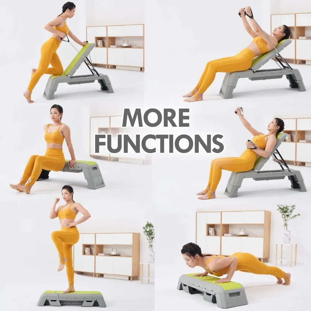 Multifunctional Aerobic Deck with Cord Workout Platform Adjustable Weight Bench