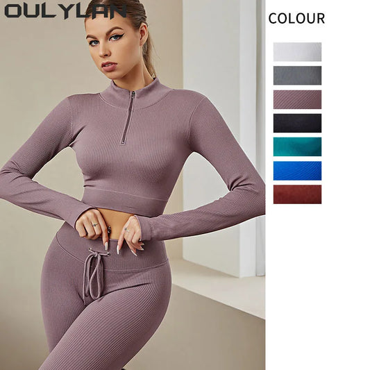 Oulylan Clothing Breathable Women's Sportswear Workout Running Yoga Suit Fitness