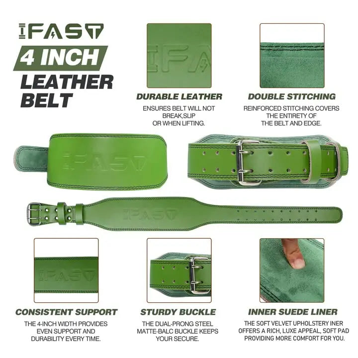 Weightlifting Belt for Women with 4 inch Padded Lumbar Support