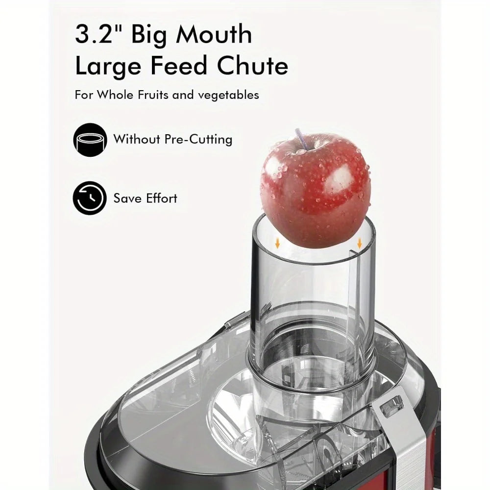 High-Power Hervigour Juicer Machine, Large 3.2" Feed Chute