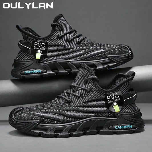 New Fashion Men Casual Sport Running Sneakers Flying Woven