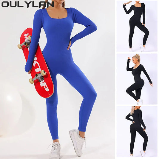 Oulylan Jumpsuits Women's Set Workout Clothes, Tracksuit Yoga Set Yoga, Gym