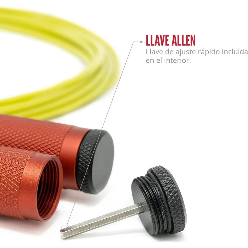 Velites Skipping Rope, Aluminum Speed Rope, Fitness Fire 2.0