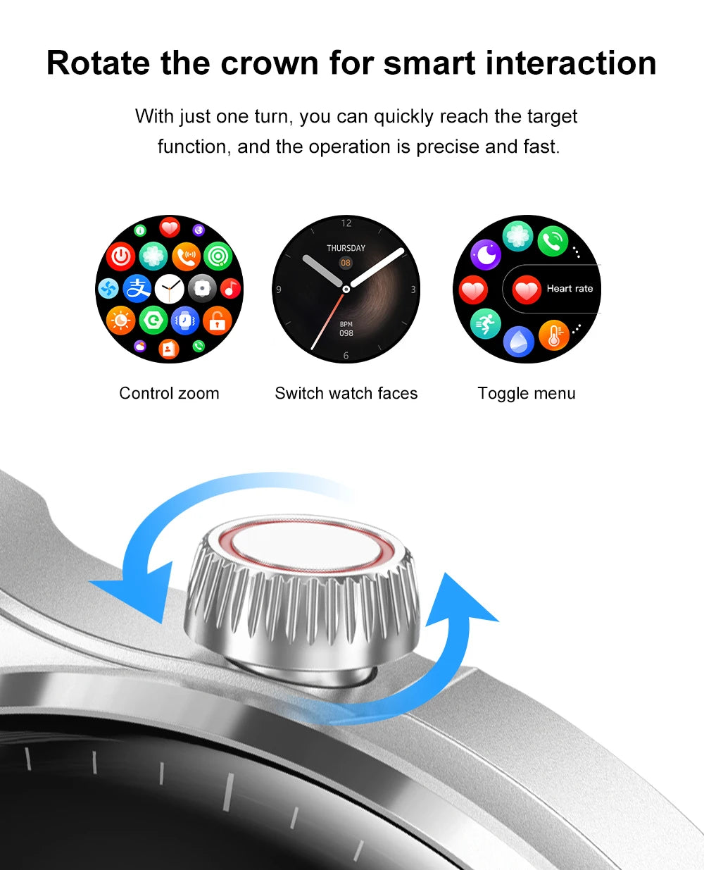 High-definition Bluetooth calling smartwatch 1.53 inch 360