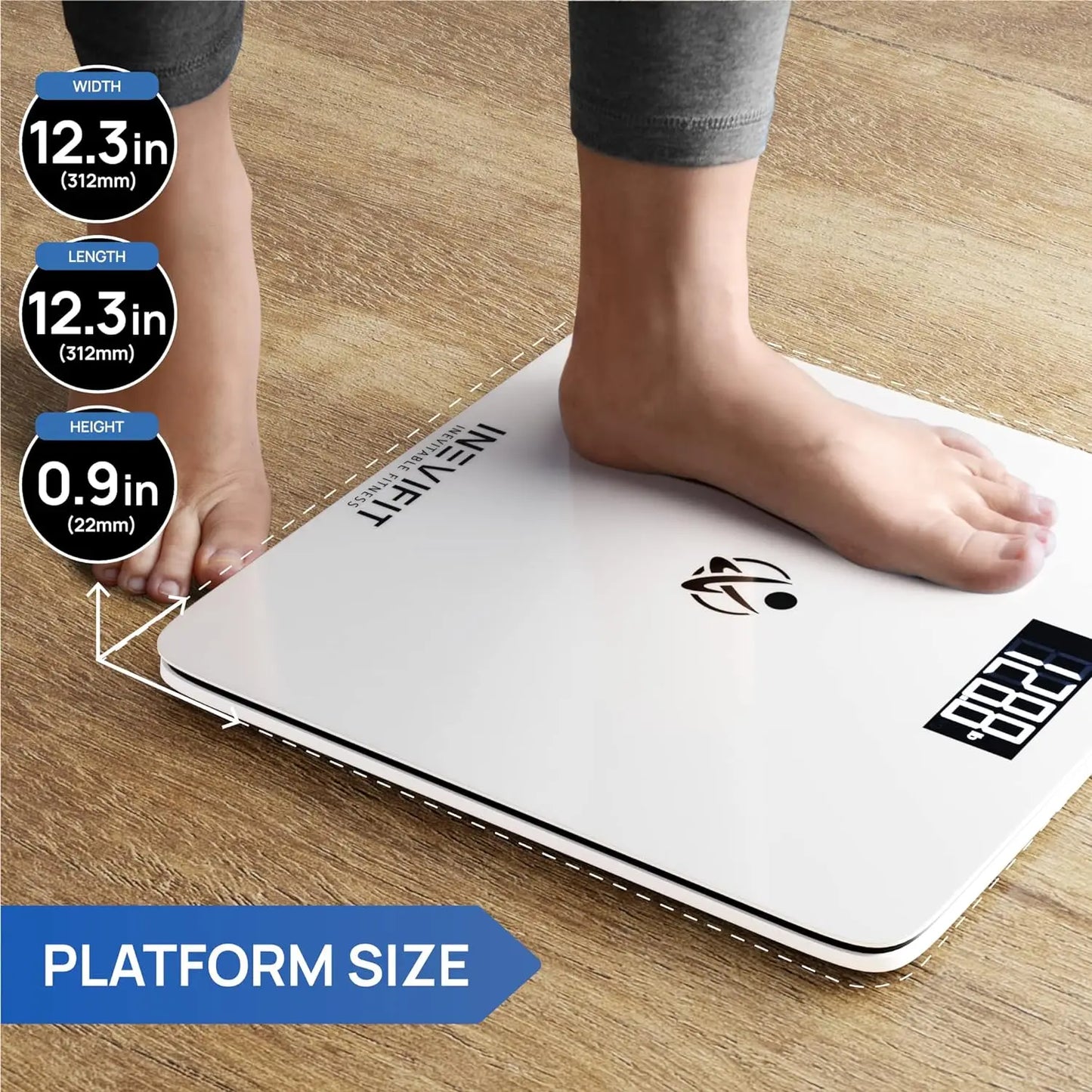 Bathroom Scale, Highly Accurate Digital Bathroom Body Scale Measures Weight