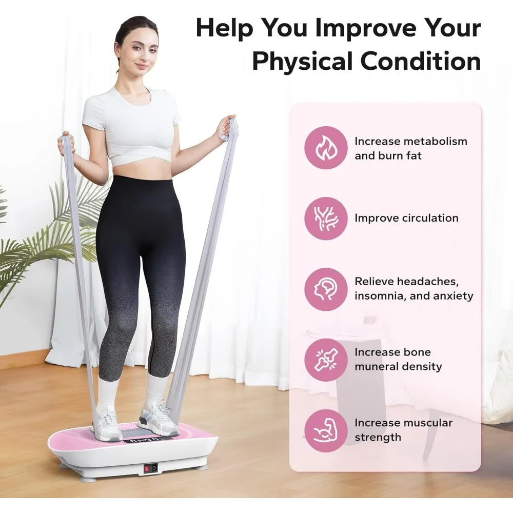 Vibration Plate Exercise Machine, Whole Body Workout Power Vibrate Fitness Platform