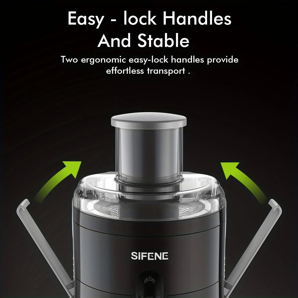 SiFENE Compact Centrifugal Juicer with 3-Speed Settings, Fast Juicer