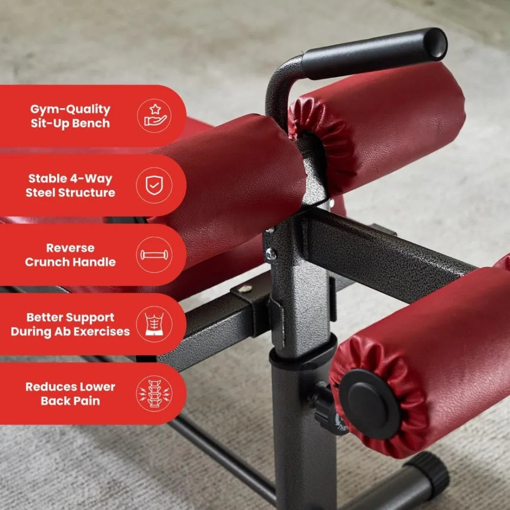 Gym-Quality Sit Up Bench with Reverse Crunch Handle