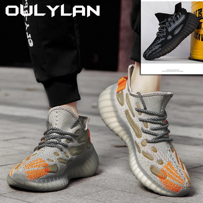 Oulylan Men Sneakers, Light Casual Fashion Running Elastic Shoes