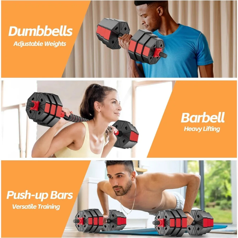 Grade Adjustable Weights Dumbbells Set of 2, Used Barbell/Dumbbell/Push up Bars