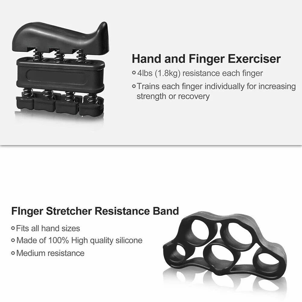 4 Pack Finger Hand Grip Strength Set Trainer Gripper