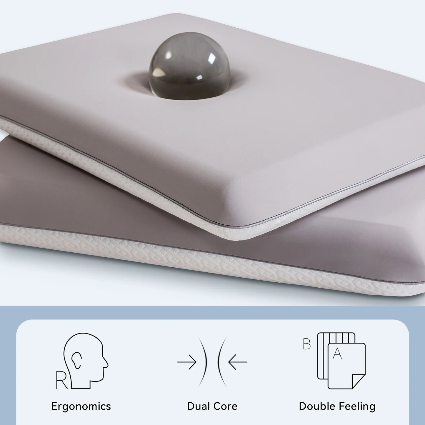 Hcore 1 PC Dual-Sided Core Memory Foam Pillow