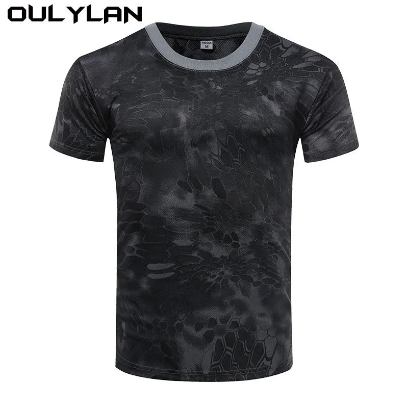 Oulylan Quick Dry Forest Camouflage T-shirt Man Jungle Desert Camou