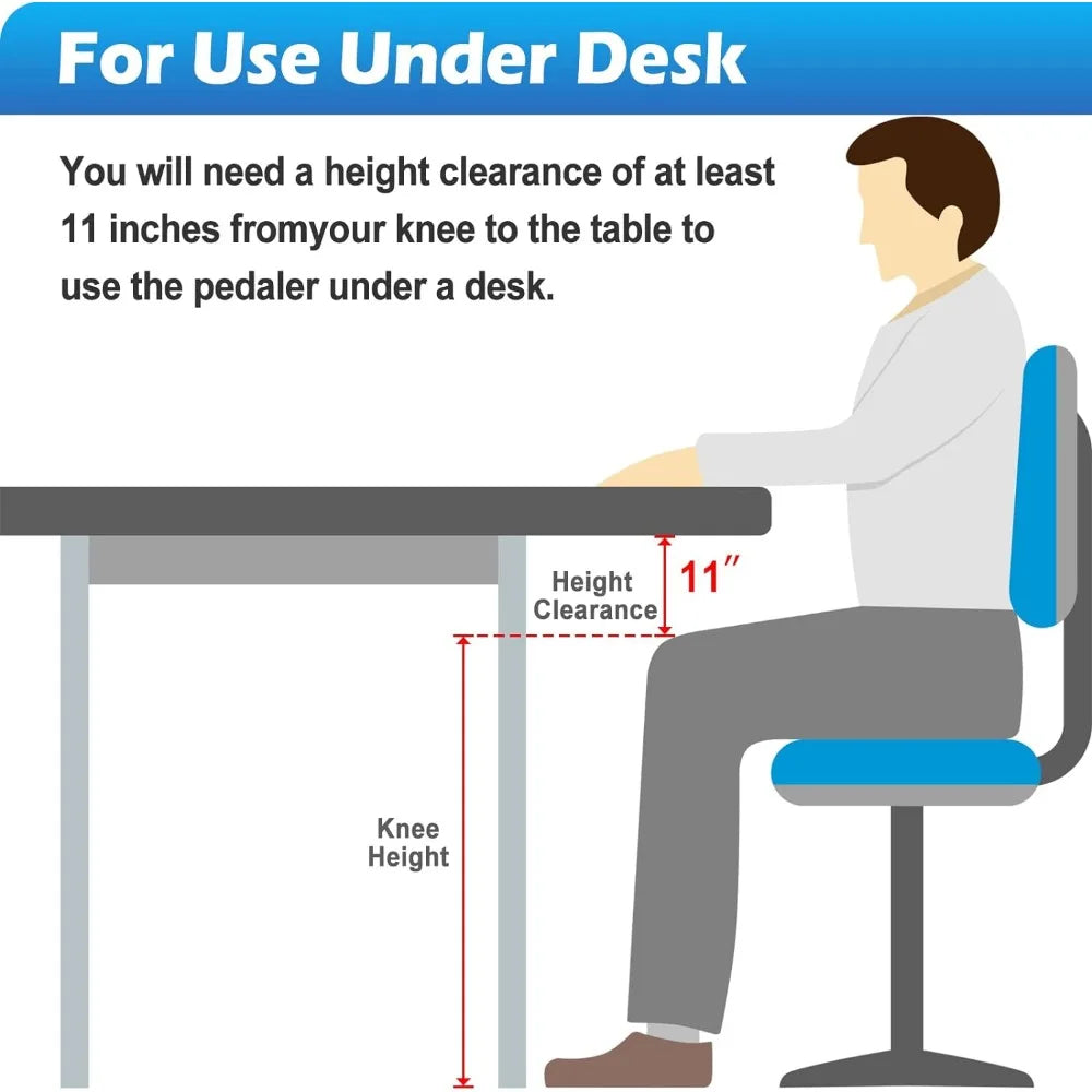 Under Desk Bike Pedal Exerciser - Mini Exercise Bike for Arm/Leg Exercise