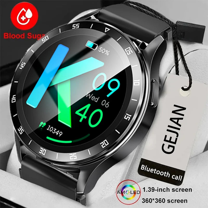 Gejian Watch AMOLED Smart Watch Men's Heart Rate Bluetooth Call