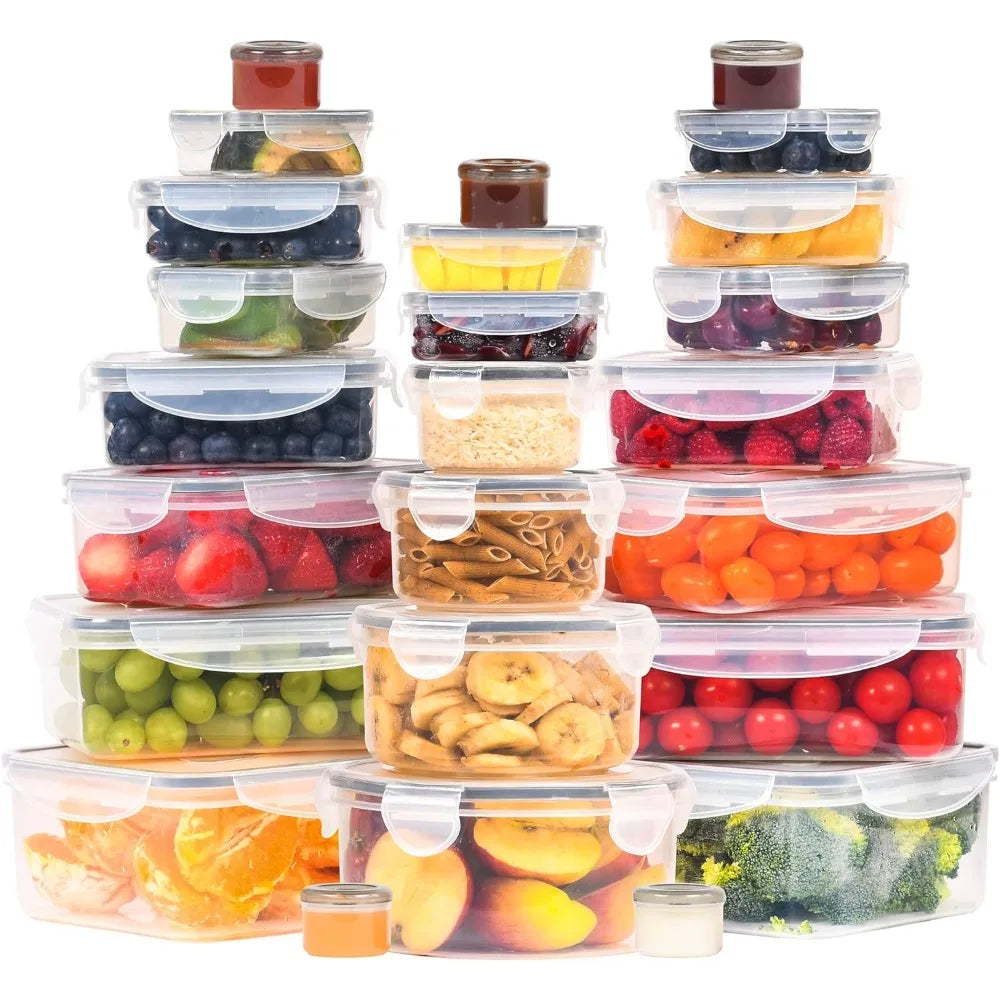 50 Pcs Large Food Storage Containers with Airtight Lids