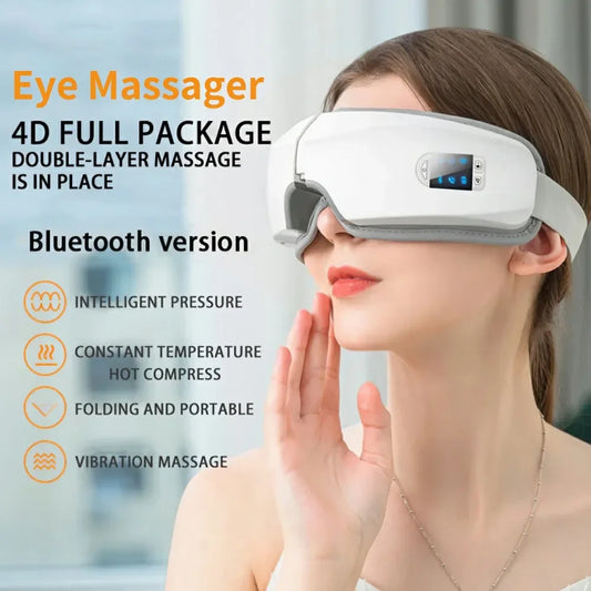 4D Smart Eye Massager Hot Compress Airbag Vibration Eyes Massage