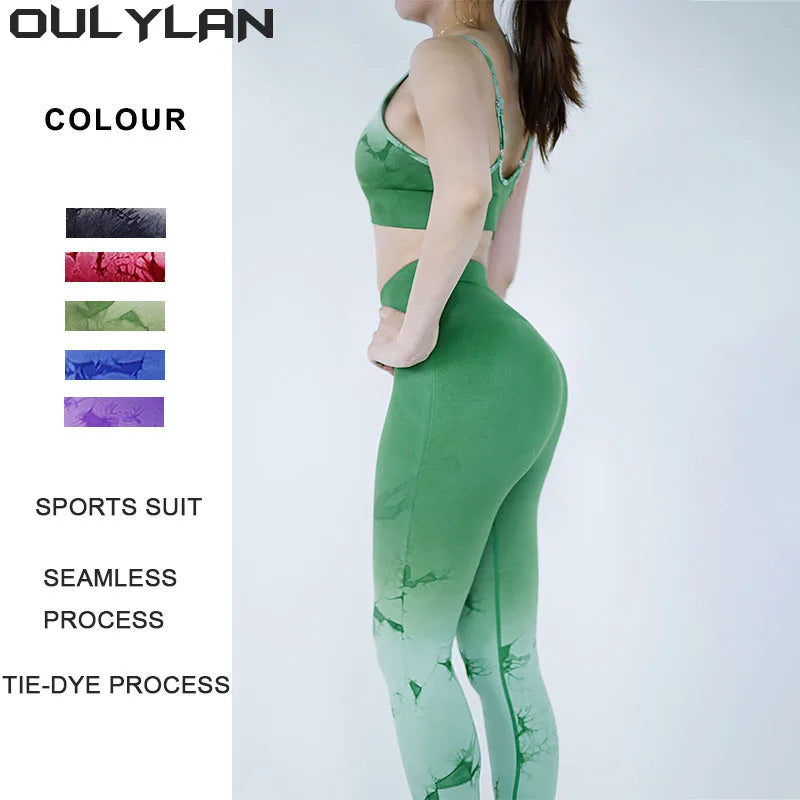 Oulylan Sportswear 2 Pieces Women's Tracksuit Seamless Yoga Set