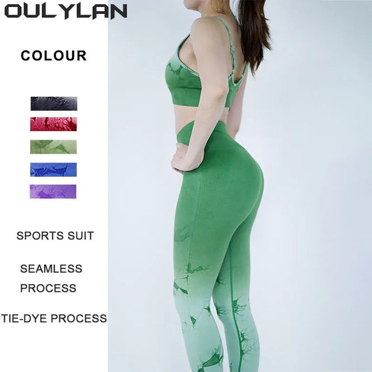 Oulylan Sportswear 2 Pieces Women's Tracksuit Seamless Yoga Set