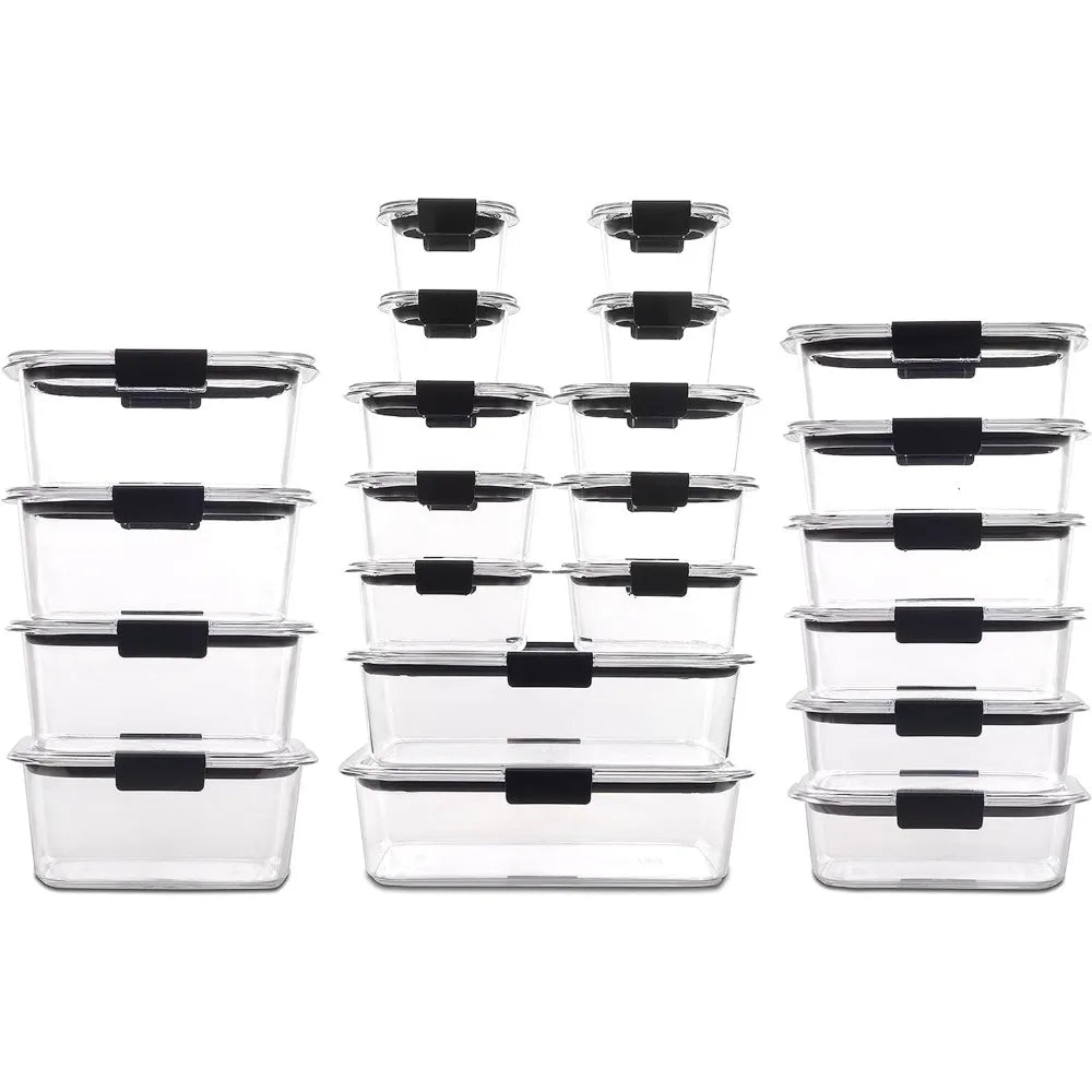 Brilliance BPA Free Food Storage Containers with Lids, Airtight, Set of 22