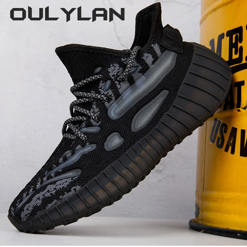 Oulylan Men Sneakers, Light Casual Fashion Running Elastic Shoes
