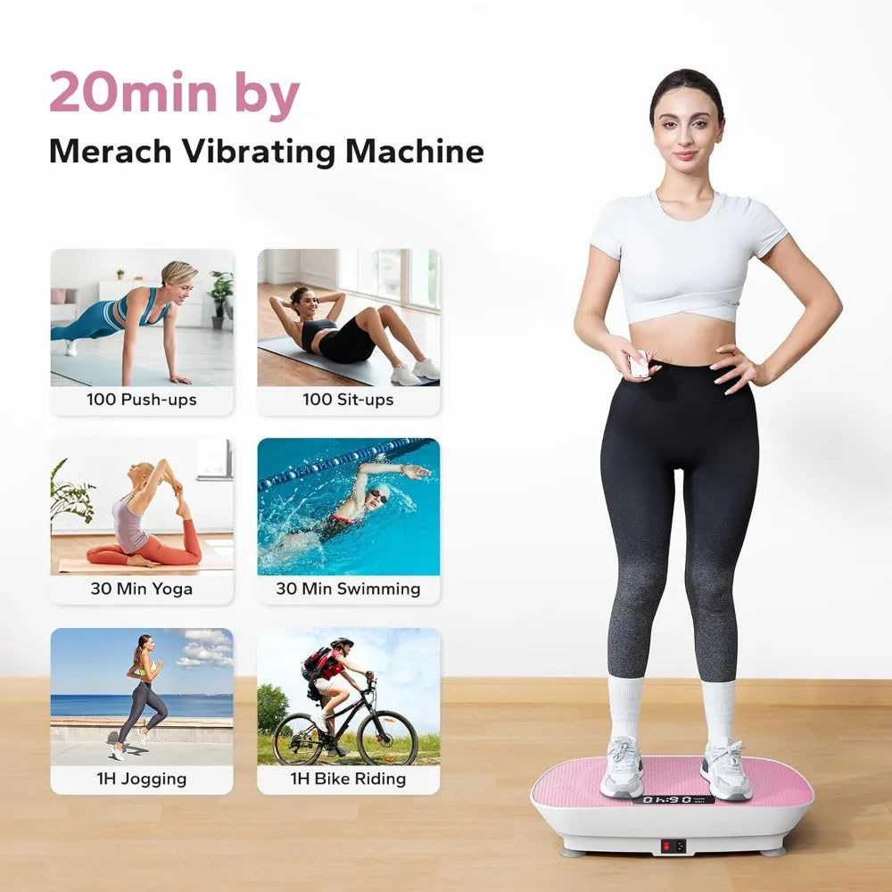 Vibration Plate Exercise Machine, Whole Body Workout Power Vibrate Fitness Platform