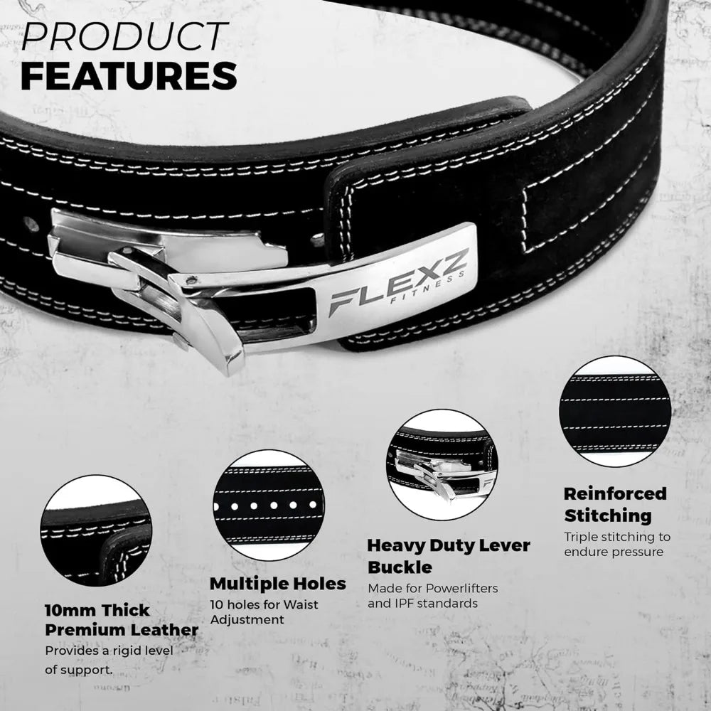 Lever Weight Lifting Belt Leather - 10MM 13MM Powerlifting Gym Belts